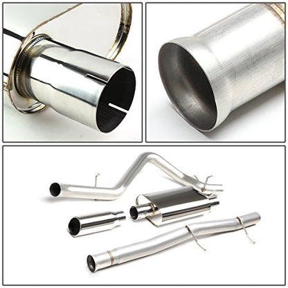 Auto Dynasty 4" Catback Exhaust Tip System For 07-13 Silverado Sierra 1500
