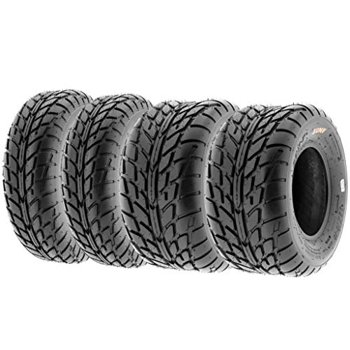 Set of 4 SunF A021 TT Sport ATV UTV Flat Track Tires 19x6-10 Front & 22x10-8 Rear, 6 PR, Tubeless - size: 19x6-10 & 22x10-8