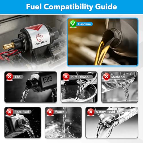 CarBole 6 Volt Electric Fuel Pump 5-9 PSI, 25-30 GPH for Gasoline Engines - size: 6V 5-9 PSI Gasoline Pump