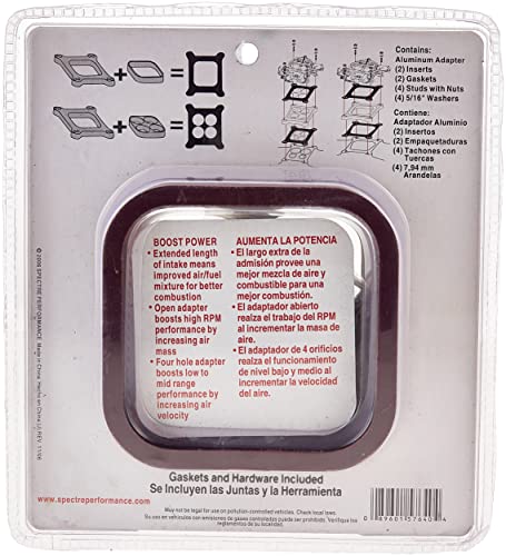 Spectre Performance 5764 Universal 4-Hole/Open Carburetor Spacer