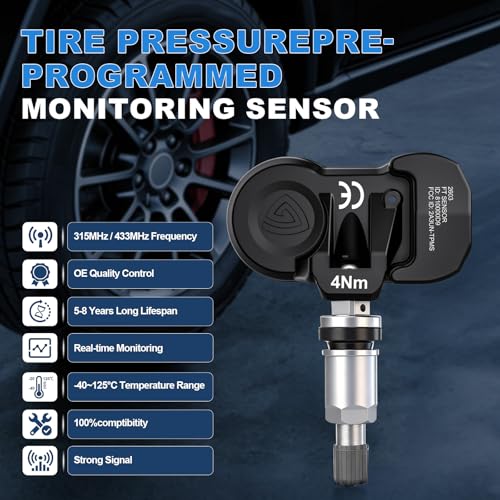 TPMS Sensors Fit for Honda Pre-Programmed Tire Pressure Monitoring 4PCS