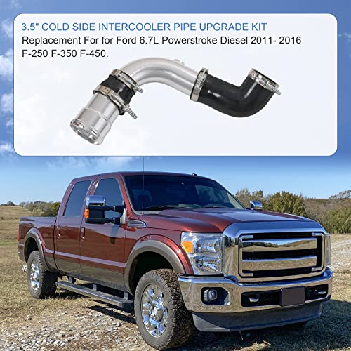 Cold Side Intercooler Pipe Kit Compatible With Ford F250 F350 6.7 2011-2016 - size: Cold Side Intercooler Pipe Boot Kit