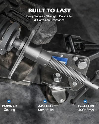OMT 24pc Brake Caliper Compression Tool with Adapters & Hangers, Sandblast - color: Gray