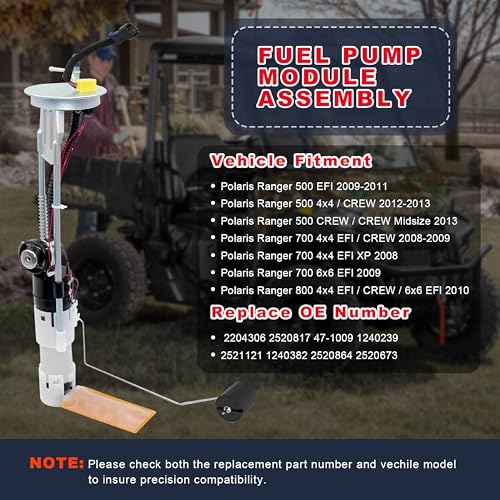 2204306 2520817 Fuel Pump Assembly Compatible with Polaris Ranger 500 700