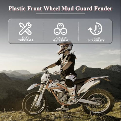 Plastic Front Wheel Mud Guard Motorcycle Fender Protector Green - color: Green