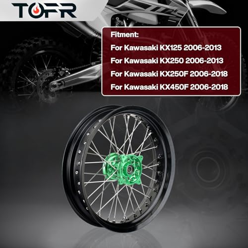 TOFR 17" Front Wheel Rim for Kawasaki KX125 KX250 06-13 KX250F KX450F 06-18 - size: 17" Front