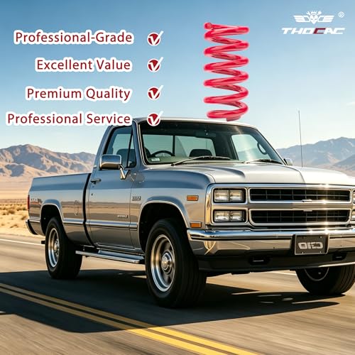 3'' Front Lowering Coil Springs Compatible with 1963-1987 Chevy C10 GMC C15 2WD, Bolt-On Powder Coated Drop Coils Front Suspension Kit (Red) - color: red, size: 1963-1987 C10 C15