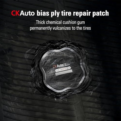 CKAuto 10 pcs Bias Tire Patches Heavy Duty 5-5/16" x 5-5/16" for Bias Tires - size: Dia 135mm 10pcs