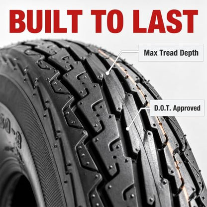 eCustomrim 2-Pack 4.80-8 480-8 8 Inch 6-Ply Bias Trailer Tire Load Range C