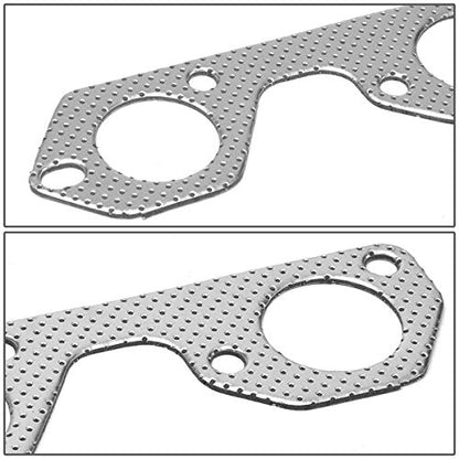 DNA Motoring GKTSET-JCW0738 Aluminum Exhaust Manifold Header Gasket Set Replacement,Metallic