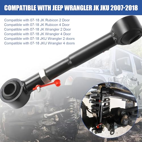 Lifts Front Sway Bar Links Quicker Disconnect System 2.5"-6" Compatible with 2007-2018 Jeep Wrangler JK JKU 2/4 doors Adjustable Front Sway Bar Quick Disconnect End Links