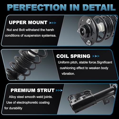 Front Struts Assembly Compatible with 2010-2017 Chevy Equinox GMC Terrain Coil Spring Shocks Absorbers 272527 272526