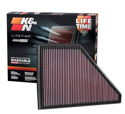 K&N High-Flow Original Lifetime Engine Air Filter: Increase Power: Premium, Washable: Compatible with 2017-2026 Subaru/Toyota: BRZ, 86, GR86, 33-5056