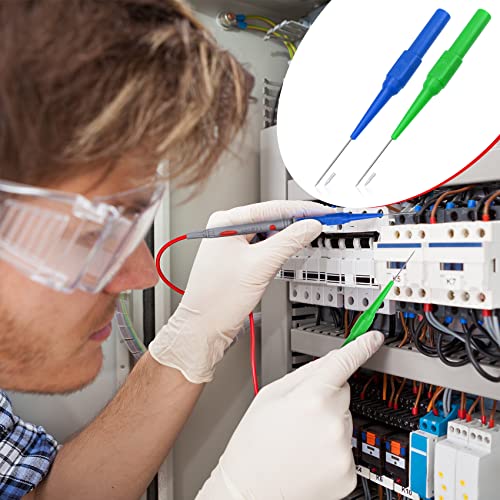 OIIKI 10Pcs 0.7mm Test Probe Pins, Stainless Steel Back Probe Pins, 5 Color - color: red, black, yellow, green, blue,10pcs