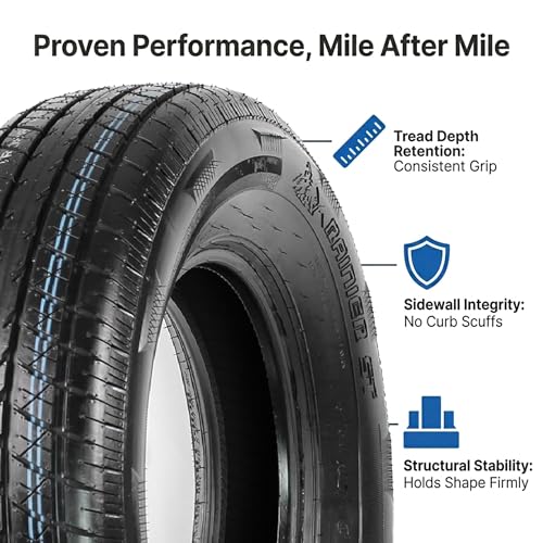 eCustomrim 2-Pack ST205/75R15 DEEP TREAD Radial Trailer Tire Load Range D