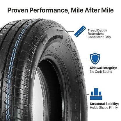 eCustomrim 2-Pack ST205/75R15 DEEP TREAD Radial Trailer Tire Load Range D