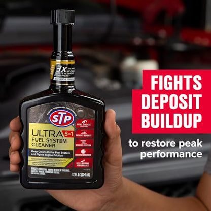 Ultra 5 in 1 Fuel System Cleaner by STP (R), Fuel Additive for At-Home Fuel Treatment for Vehicles, 12 OZ