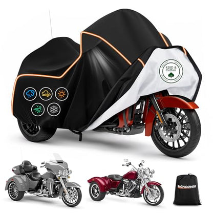 Motorcycle Cover for Harley Trike Freewheeler 2009-2025 - size: for Trike Models Freewheeler