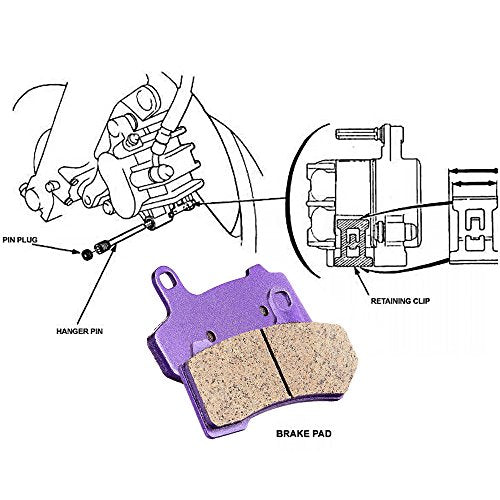 ECCPP Brake Pads for FLHTCU Ultra Classic Electra Glide 2008-2022 - color: Carbon Fiber Material