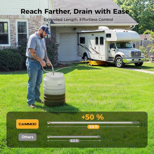CAMMOO 25 Gal Electric Oil Drain Pan with Pump, Yellow - color: Yellow