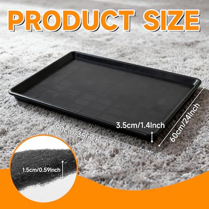 Oil Drain Pan,35" x 24" Large Oil Drip Tray for Under Car with No Splatter Pad, Leak-Proof Garage to Keep Floor Clean, Reusable Automotive Fluid Change Tray (2 PCS) - size: 2 PCS