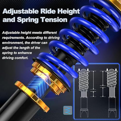 MOSTPLUS Coilovers Lowering Struts Compatible for 2004 2005 2006 Scion XB 1.5L Height Adjustable Lowering Kit Suspension Front and Rear - size: 2004-2006 Scion XB