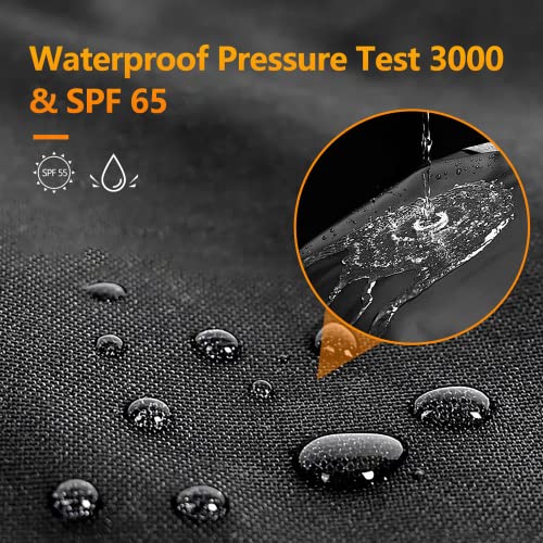 Universal Motorcycle Cover Waterproof Outdoor Storage All Weather Rain Snow Sun Winter All Season Durable with Lockholes & Night Reflective Black Oxford 108" Extra Large Heavy Duty Protection - size: 108" Length