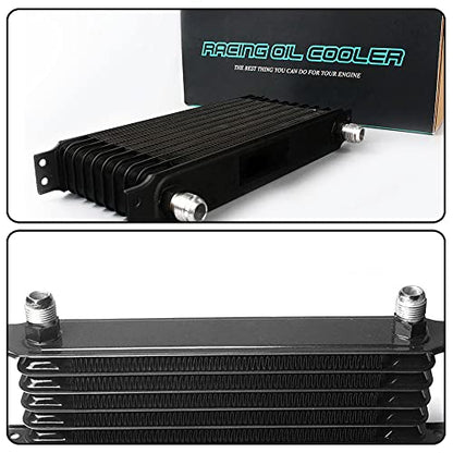 PIT66 Universal AN10 Engine Transmission Oil Cooler Fit Japanese Model - color: Gold, size: 10 Row Japanese Model-C Set 1