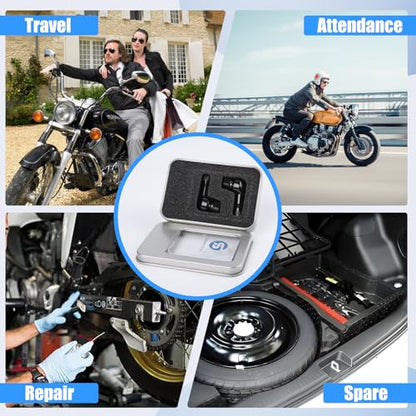 Black Aluminum 90 Degree CNC Motorcycle Tire Valve Stems TV25AL for Aprilia, Ducati, KTM, Easy Installation, 0.357"/8.3mm+0.3mm Valve Hole Dia, Pack of 2 - size: TV25AL-8.3 2pcs