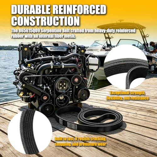865615Q09 Serpentine Belt for MerCruiser V6 & V8 Alpha Engines