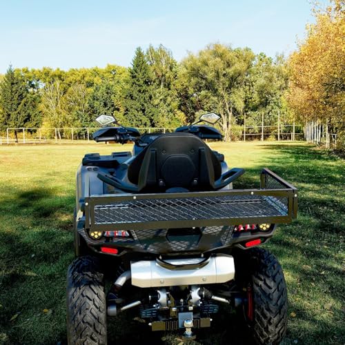 KUAFU Rear Cargo Basket Universal ATV UTV Black Steel Storage Rack Rear - size: Rear