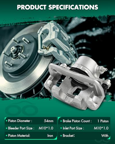 SCITOO 1PC 19B1486 Front Passenger Side Disc Brake Caliper With Bracket - size: Front Passenger[19B1486]