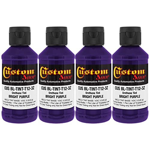Custom Coat 3 Ounce, Bright Purple, Bed Liner Tint Concentrate, 4 Pack - color: Bright Purple, size: 3-Ounce (Pack of 4)