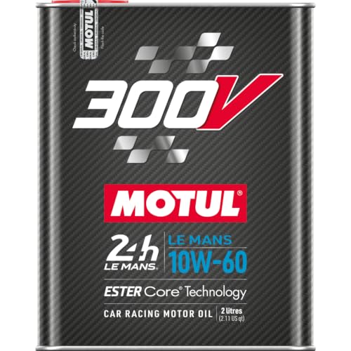 Motul 110864 300V 10W-60 LE MANS Car Racing Motor Oil Full Synthetic Engine Lubricant 2 Liter High Performance 4-Stroke Ester Core - size: 2L