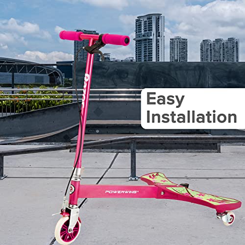 AlveyTech Handlebar Foam Grip Set - Replacement Hand Grips for Razor, Radio Flyer, Kids Kick Scooter, ATV, E-Bicycle, Electric Folding Scooters, Mountain Mini Bike Parts, fits Any 9/16" Bore Handle - color: Pink