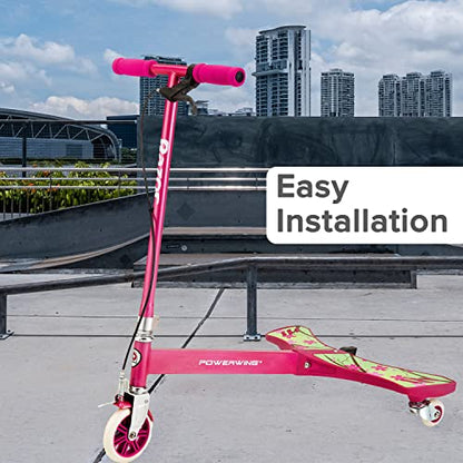 AlveyTech Handlebar Foam Grip Set - Replacement Hand Grips for Razor, Radio Flyer, Kids Kick Scooter, ATV, E-Bicycle, Electric Folding Scooters, Mountain Mini Bike Parts, fits Any 9/16" Bore Handle - color: Pink