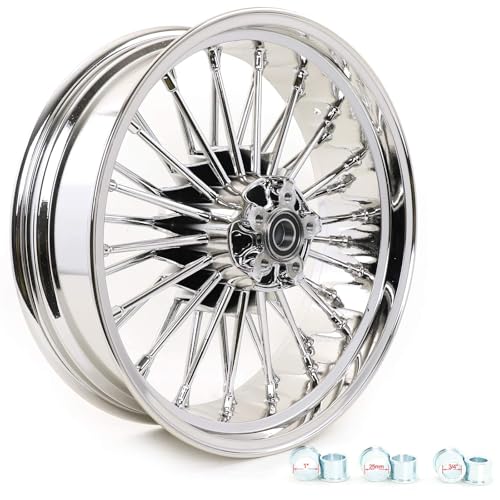 TOFR 18inch Rear 36 Fat King Spoke Wheel Rim For Harley Softail 2006-2010 - color: Chrome, size: Rear:18x5.5