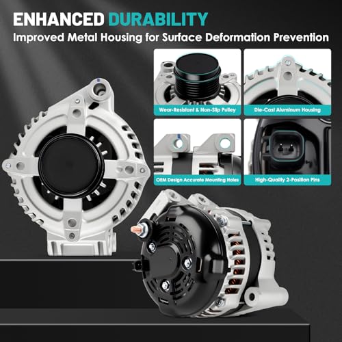 11570 Car Alternator Fit for Dodge Grand Caravan 11-20,Journey 11-19 - size: 11570N for Grand Caravan 11-20 for Chrysler 200