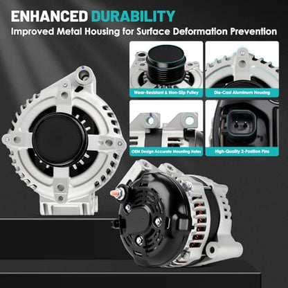 11570 Car Alternator Fit for Dodge Grand Caravan 11-20,Journey 11-19 - size: 11570N for Grand Caravan 11-20 for Chrysler 200