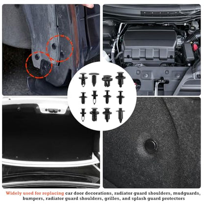 Car Retainer Clips & Fasteners Kit – 32 Universal Sizes Nylon Bumper, Fender Rivets, Door Panel Clips, and Plastic Rivets with 10 Cable Ties and Removal Tool for Toyota, Ford (1240pcs) - style: 1240pcs