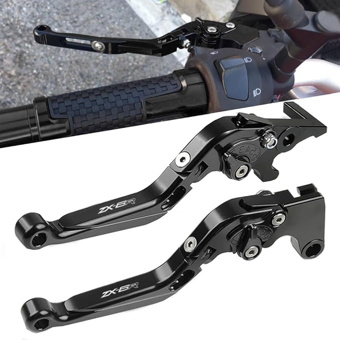 Motorcycle Brake and Clutch Levers Modified Parts For ZX-6R 636 2025 2026 - color: Black