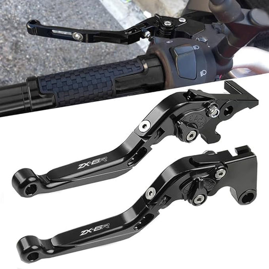 Motorcycle Brake and Clutch Levers Modified Parts For ZX-6R 636 2025 2026 - color: Black