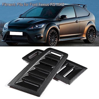 Universal Car Hood Vent Scoop Kit, Cold Air Intake Louvers for Auto Cooling, Fit for RS MK2 Bonnet Cover (Hydrographics Transfer Printing) - color: Hydrographics Transfer Printing