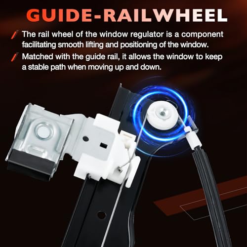 Rear Left Driver & Right Passenger Side Window Regulator w/Motor - size: 741-578/579