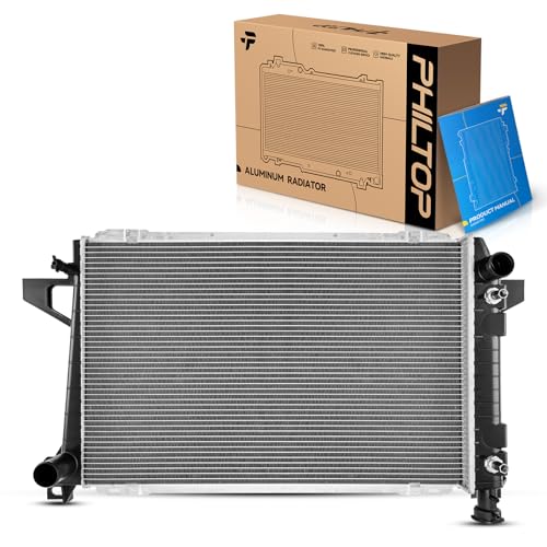 PHILTOP CU1453 Radiator 18-5/16"Core Compatible With 1985-1996 Bronco, F-150, F-250 1997 F-250 HD 1989-1997 F-350 (1 Row Core;w/ 1 in. Thick Core) - size: 85-96 F-150 5.0L/5.8L, 85-96 Bronco 5.0L