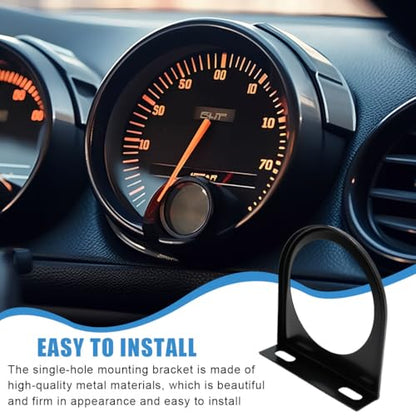 52mm Gauge Mount, 2 Inch Single Hole Gauge Mounting Panel Bracket Pod, Universal Meter Gauges Pillar Mount Pod Holder Automotive Accessories for Car, Truck, Boat and More (2PCS) - size: 2 Pieces