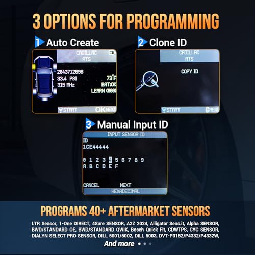 LAUNCH TSAP-2 TPMS Tool, Activate/Read/Relearn All TPMS Sensors, Program 40+ Aftermarket Sensors, Service for Motorcycles & Dually Vehicles, 3 Years Free Update