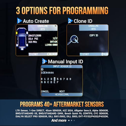 LAUNCH TSAP-2 TPMS Tool, Activate/Read/Relearn All TPMS Sensors, Program 40+ Aftermarket Sensors, Service for Motorcycles & Dually Vehicles, 3 Years Free Update
