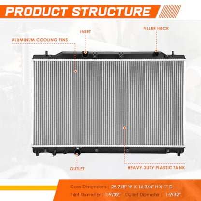 DPI-13946 Aluminum Radiator Compatible with 2023-2026 Honda CR-V 1.5T - color: 23-26 Honda CR-V 1.5T
