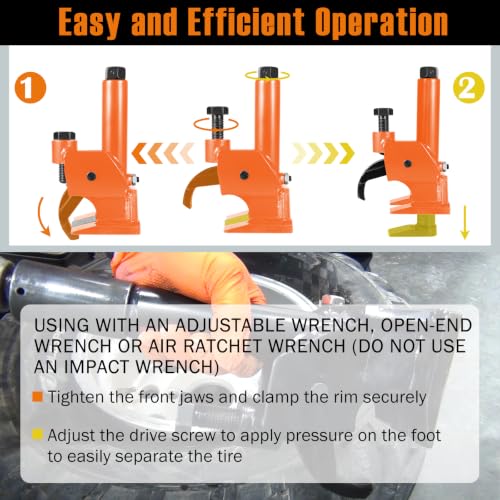 Camoo Manual Tire Bead Breaker, 38"-42" Tires Changer Tool with Rubber Pad